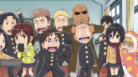 shingeki no kyojin high school|shingeki junior high episodes.